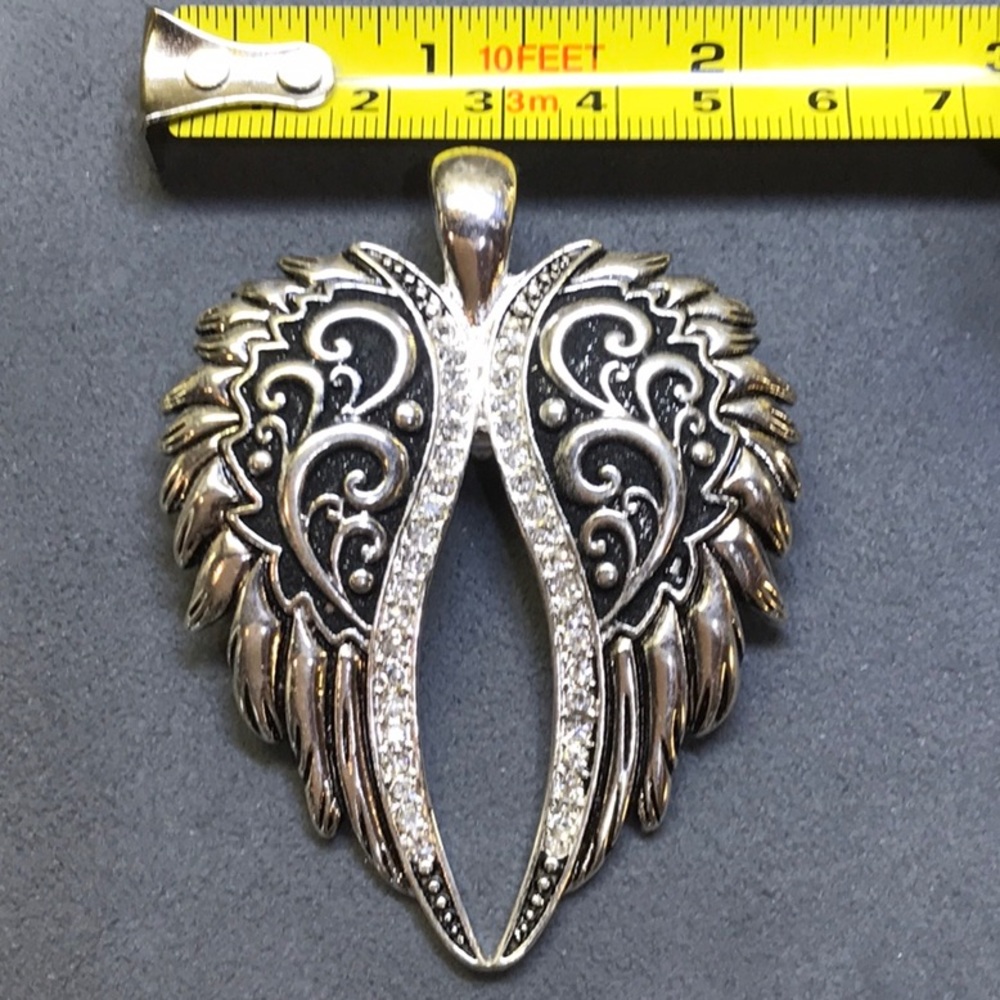 ANGEL 😇 WINGS Pendant silver/Black tone fashion - Picture 5 of 7